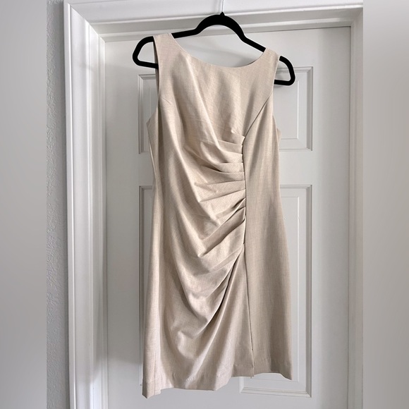 Calvin Klein khaki neutral pencil dress women’s Size 8 - Picture 1 of 3